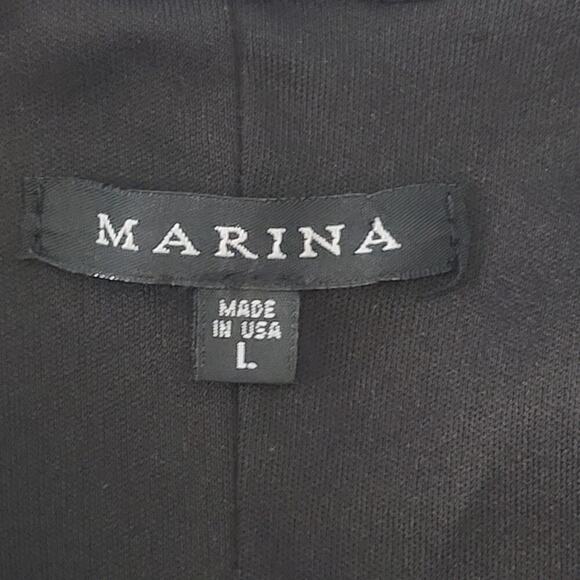 Marina women's satin black tank Sz Large Goth Fairy grunge Matrix Dark feminine - Picture 6 of 9